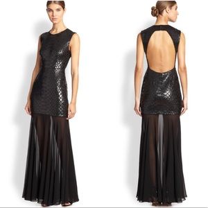 BCBGMaxAzria Marielle Python Sequin Mermaid Dress